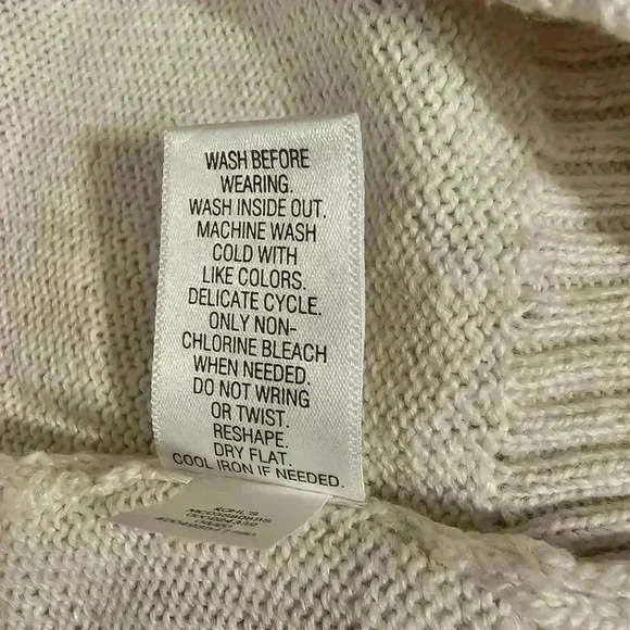 Croft & Barrow Mens Extra Soft Cream Crew Neck Sweater Size Large NWT - Picture 8 of 8